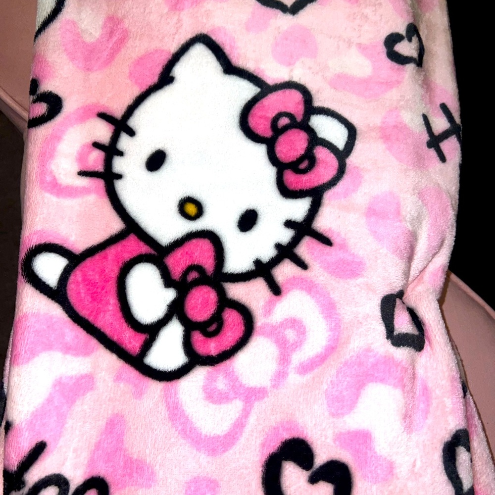Hello Kitty Pink Cheetah print Blanket